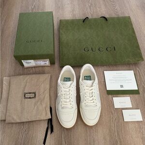Brand New Gucci Unisex Cream Sneakers